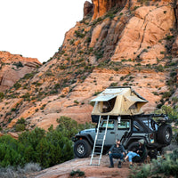 Overlander Roof Tent 2 Person Tent Coyote Tan Smittybilt