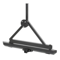 SRC Classic Rear Bumper 87-06 Wrangler CJ/TJ/YJ/LJ W/Hitch And Tire Carrier Black Textured Smittybilt