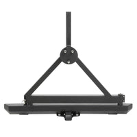 SRC Classic Rear Bumper 87-06 Wrangler CJ/TJ/YJ/LJ W/Hitch And Tire Carrier Black Textured Smittybilt