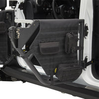 Jeep Tubular Doors Rear 07-18 Jeep JK Wrangler 4 Door Steel Black Powdercoat Smittybilt