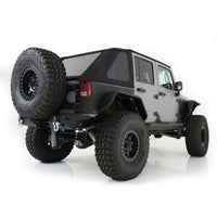 Bowless Soft Top Combo 07-18 Wrangler JK 4 DR OEM Replacement W/Tinted Windows Black Diamond Smittybilt