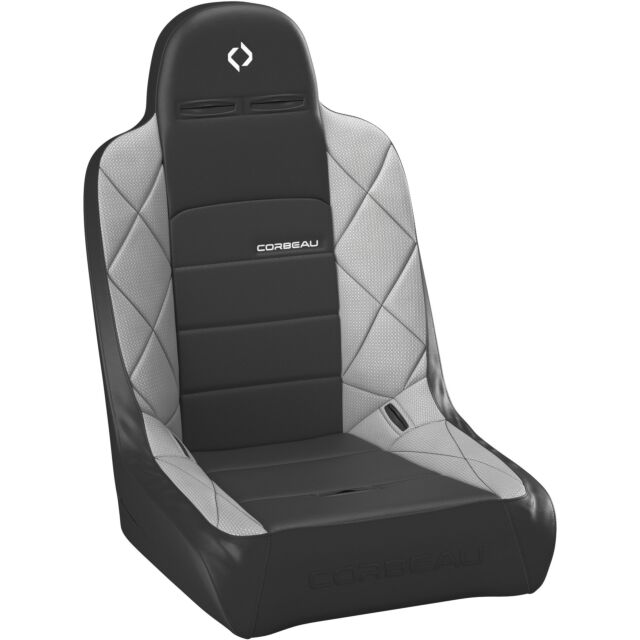 Corbeau Baja JP Wide Front Seat Black Vinyl/Grey Vinyl