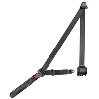 Retractable 3 Point Seat Belt Black