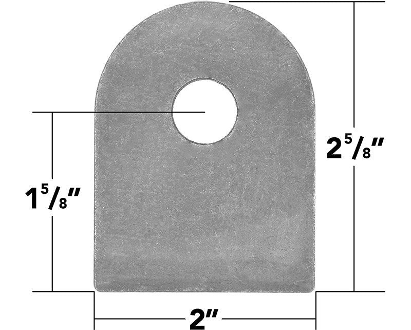 Weld On Flat Tab 9/16 Inch Hole Trail Gear