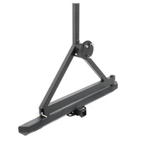 SRC Classic Rear Bumper 87-06 Wrangler CJ/TJ/YJ/LJ W/Hitch And Tire Carrier Black Textured Smittybilt