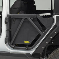 Jeep Tubular Doors Rear 07-18 Jeep JK Wrangler 4 Door Steel Black Powdercoat Smittybilt