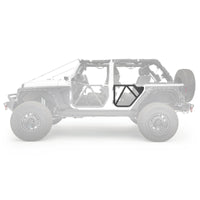 Jeep Tubular Doors Rear 07-18 Jeep JK Wrangler 4 Door Steel Black Powdercoat Smittybilt