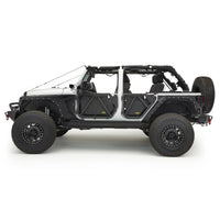 Jeep Tubular Doors Rear 07-18 Jeep JK Wrangler 4 Door Steel Black Powdercoat Smittybilt
