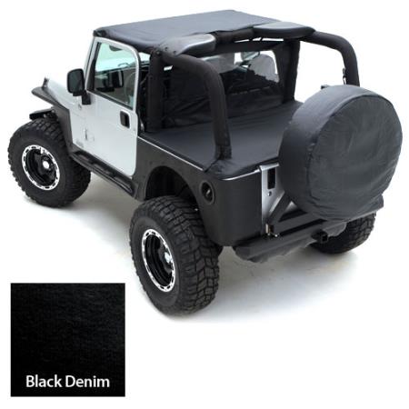 Standard Soft Top 92-95 Wrangler YJ Black Denim Smittybilt