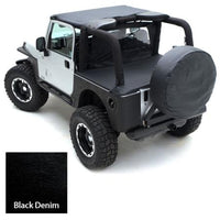 Standard Soft Top 92-95 Wrangler YJ Black Denim Smittybilt